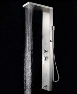 Albeni Chrome Finish Shower Panel System with Shower Head, Hand Held Shower & Body Massage Jets 5