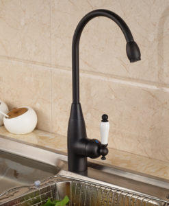 Arethusa Oil Rubbed Bronze Single Handle Kitchen Sink Faucet with Rotatable Spout 1