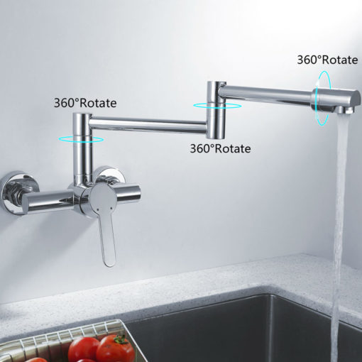 Canton Single Handle Pot Filler Kitchen Faucet with 360 Degree Rotation 1