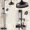 Cascades Oil Rubbed Bronze Wall Mounted RainFall Shower Head with Handheld Shower & Tub Spout 3