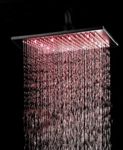 Clifty Oil Rubbed Bronze Hot & Cold Water LED Rain Fall Shower Set with Handheld Shower & Tub Spout (8