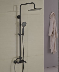 Douglas Oil Rubbed Bronze Wall Mounted RainFall Showerset with Over Head Shower & Handheld Shower 1