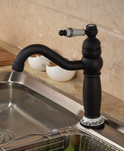 Flume Oil Rubbed Bronze Single Handle Kitchen Sink Faucet 2
