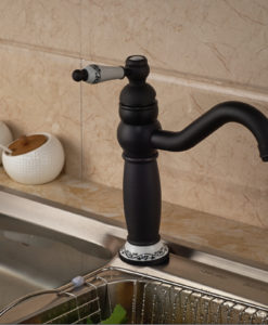 Flume Oil Rubbed Bronze Single Handle Kitchen Sink Faucet 2