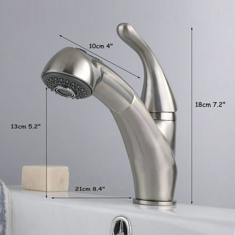 Folsom Brushed Nickel Finish Kitchen Sink Faucet with Pull Out Sprayer 1