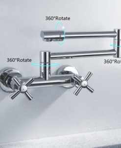 Glendale Dual Handle Pot Filler Kitchen Faucet with 360 Degree Rotation 3