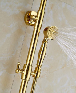 Hickory-Gold-Finish-Wall-Mounted-10-Square-LED-RainFall-Shower-Head-with-Handheld-Shower-Tub-Spout-11