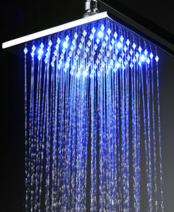 Hinsdale Chrome Finish Hot & Cold Water LED Rainfall Shower Head ( 8
