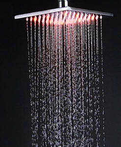 Hinsdale Chrome Finish Hot & Cold Water LED Rainfall Shower Head ( 8
