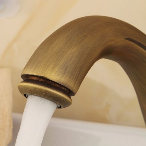 Katahdin Antique Brass Single Handle Bathroom Sink Faucet 1