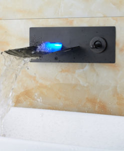 Limekiln Wall Mounted Water Fall LED Bathroom Sink Faucet 5