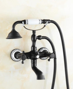 Macon Oil Rubbed Bronze Finish Telephone Hand Shower with Tub Spout & Mixer 1