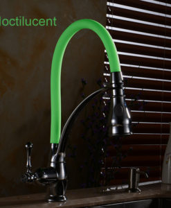Mitchell Single Handle Noctilucent Kitchen Sink Faucet with Pull Out Sprayer 4