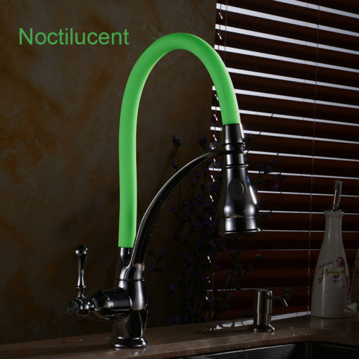 Mitchell Single Handle Noctilucent Kitchen Sink Faucet with Pull Out Sprayer 4