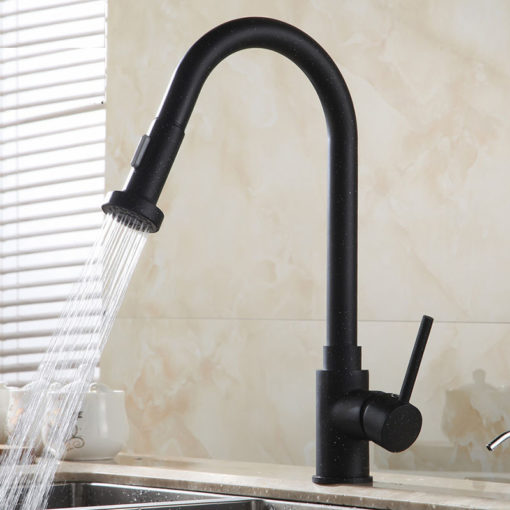 Moore Single Handle Deck Mounted Kitchen Sink Faucet with Pull Out Sprayer 1