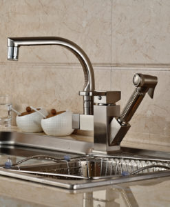 Shades Brushed Nickel Kitchen Sink Faucet with Pullout Sprayer 2