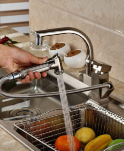 Shades Brushed Nickel Kitchen Sink Faucet with Pullout Sprayer 2