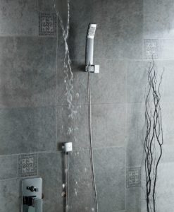 Oswegatchie Wall Mounted Waterfall Shower Set with Handshower & Control Valves 1