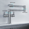 Tallulah Dual Handle Pot Filler Kitchen Faucet with 360 Degree Rotation 1