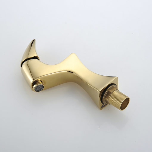 Tanque Modern Gold Finish Bathroom Sink Faucet 1