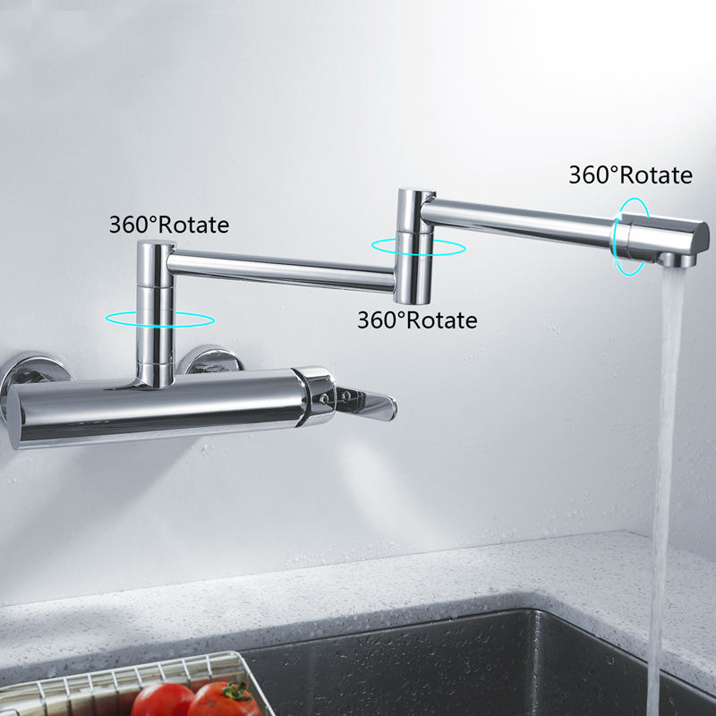 Toccoa Single Handle Pot Filler Kitchen Faucet with 360 Degree Rotation 7