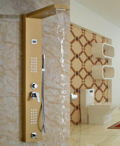 Vernal Gold Finish Shower Panel System 2