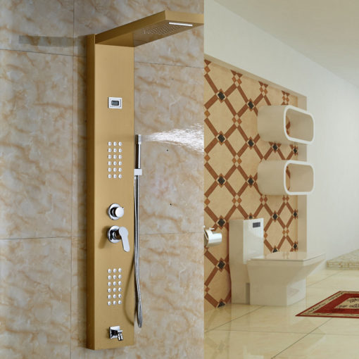 Vernal Gold Finish Shower Panel System 2