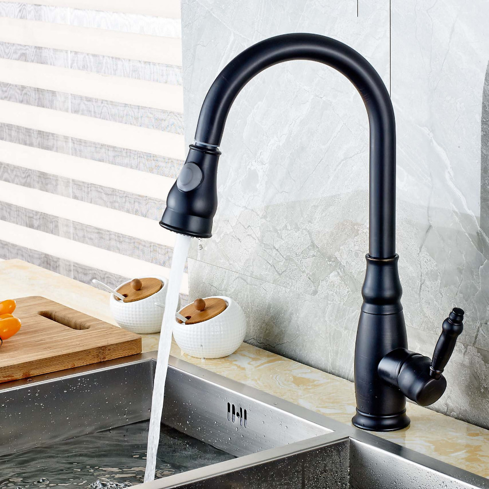 Burgess Kitchen Sink Faucet with Pull Down Sprayer and Hot
