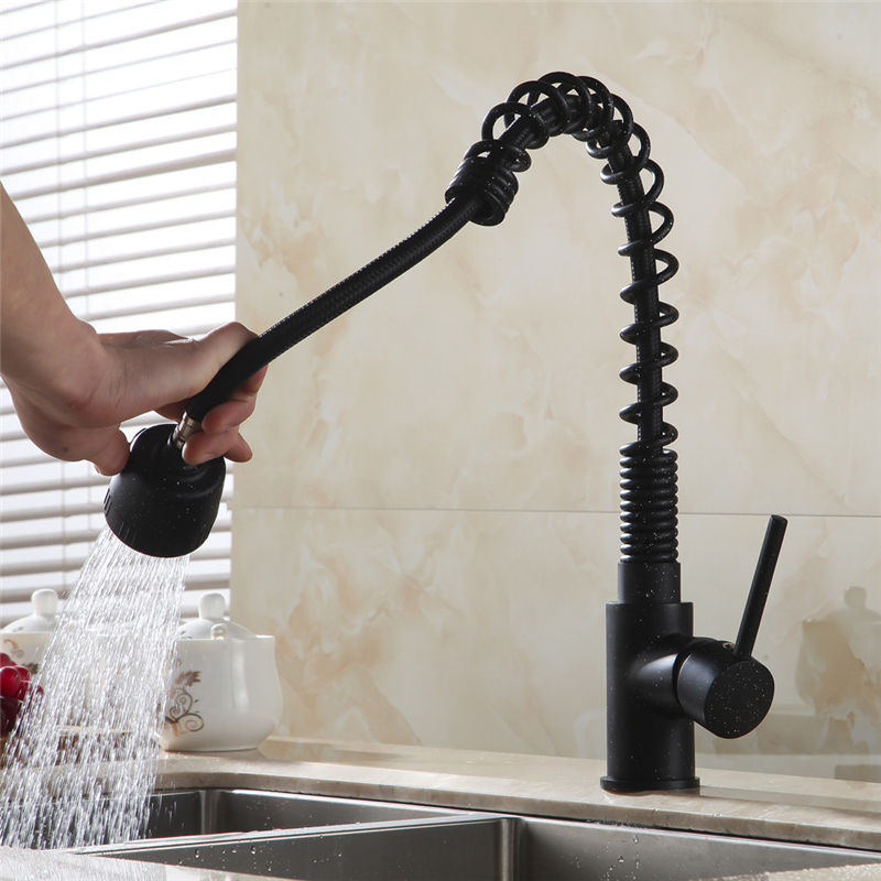 Cummins Oil Rubbed Bronze Finish Kitchen Sink Faucet with Pull Out Sprayer