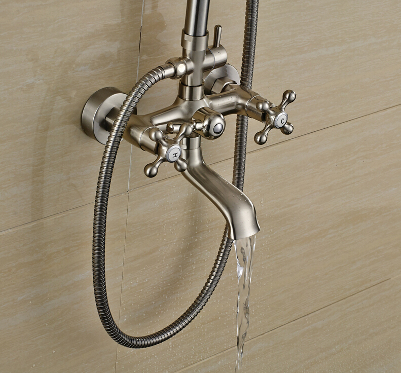 Details about   US Chrome 8 Inch Rainfall Shower Head Ceiling/Wall Mount Mixer Faucet No Arm 