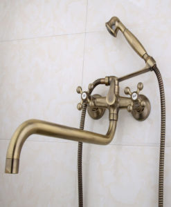 Antelope Antique Tub Filler Rotatable Faucet with Shower Head