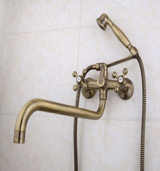 Antelope Antique Tub Filler Rotatable Faucet with Shower Head